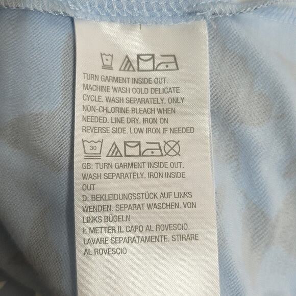 Belle by Kim Gravel Womens Sz 1X Blue Butterfly Stretchy Lace Bell Sleeve Top - Picture 11 of 11